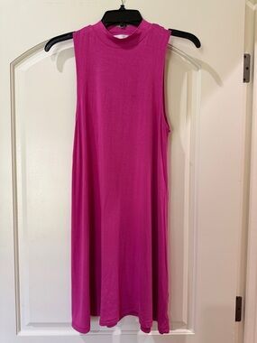 Abound Sleeveless Midi Dress in Bright Fuchsia
